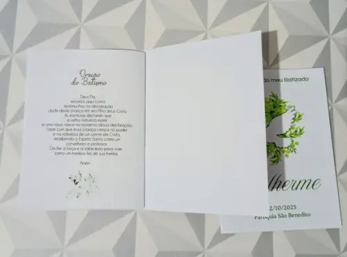 Livrinho de Orações Lembrança Personalizada para Batizado