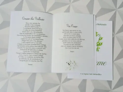 Livrinho de Orações Lembrança Personalizada para Batizado