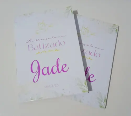 Livrinho de Orações Lembrança Personalizada para Batizados