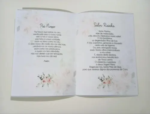 Livrinho de Orações Lembrança Personalizada para Batizados