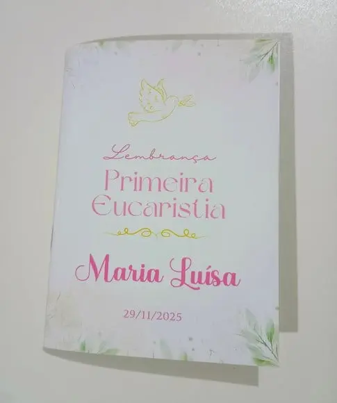 Livrinho de Orações Lembrança Primeira Eucaristia