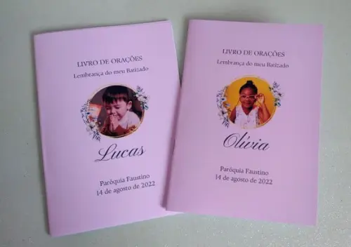 Livrinho de Orações Lembrancinha de Batismo Batizado