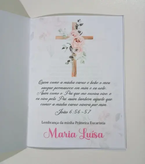 Livrinho de Orações Lembrança Primeira Eucaristia