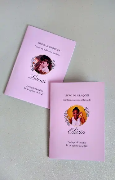 Livrinho de Orações Lembrancinha de Batismo Batizado