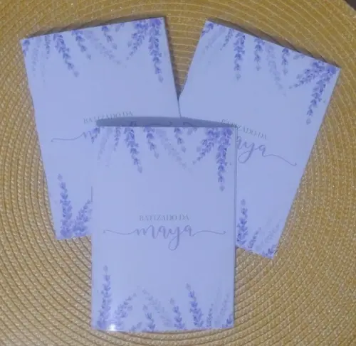 Livrinho de Orações Personalizado - Tema Lavanda Lilás