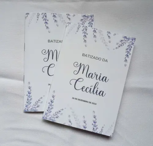 Livrinho de Orações Personalizado - Tema Lavanda Lilás