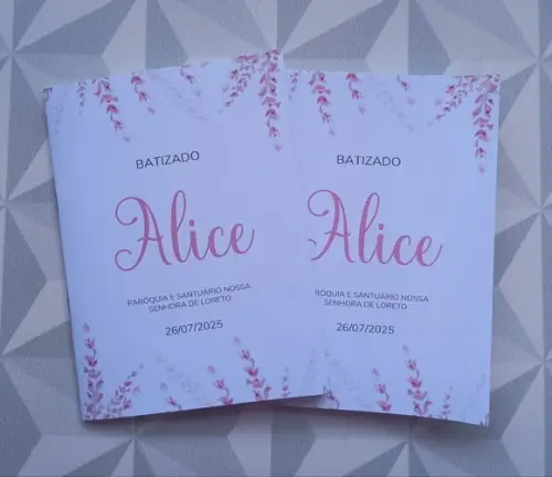 Livrinho de Orações Personalizado - Tema Lavanda Rosa