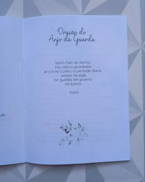 Livrinho de Orações Personalizado - Tema Lavanda Rosa