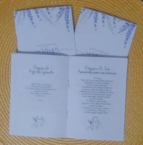 Livrinho de Orações Personalizado - Tema Lavanda Lilás