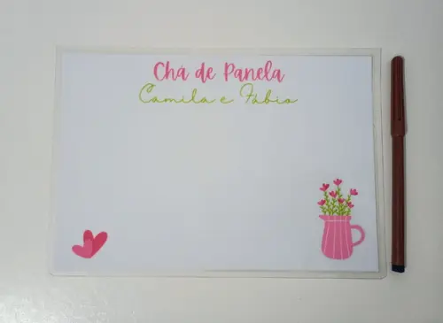 Lousa Personalizada com Imã Lembrança Chá de Panela