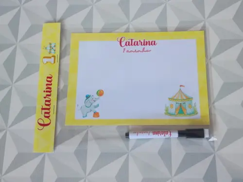 Lousa Personalizada - Lembrancinha Festa Infantil Tema Circo