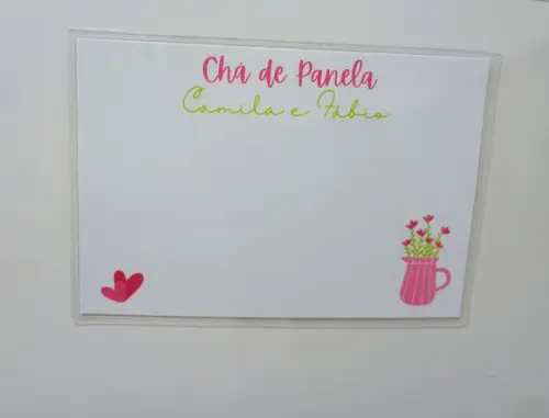 Lousa Personalizada com Imã Lembrança Chá de Panela