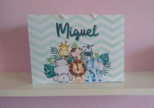 Sacola de Papel Personalizada para Festa Infantil 15a x 20l