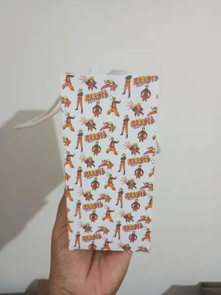 Sacola de Papel Personalizada Tema Naruto 15a x 20l