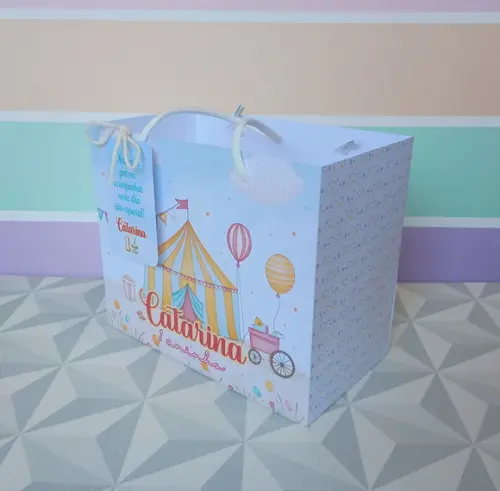 Sacolinha Personalizada com Tag Lembrancinha Festa Infantil