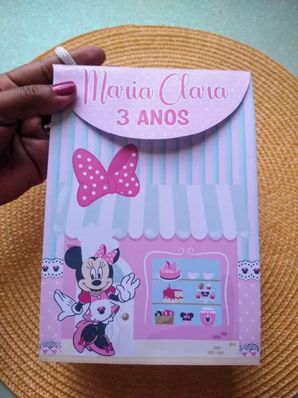 Sacolinha Personalizada Minnie - Criamos Todos os Temas