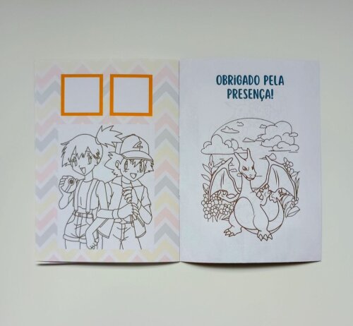 Álbum de Figurinhas e Livrinho de Colorir Lembrancinha Personali