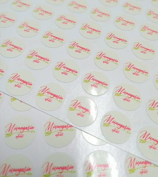 Adesivos 1,5 x 1,5 Transparente