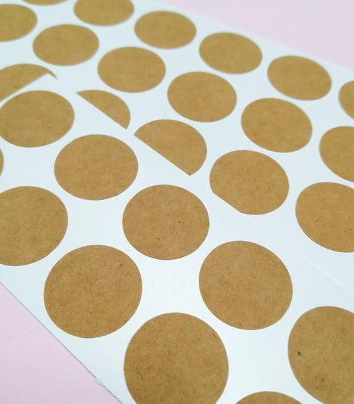 Adesivos Kraft 2 x 2 sem Impressão