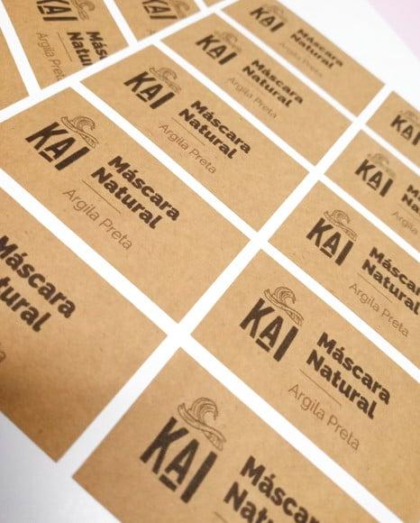Adesivos Kraft 3 cm x 6 cm