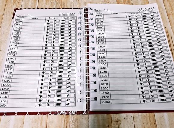 AGENDA DE AGENDAMENTO MANICURE PERSONALIZÁVEL