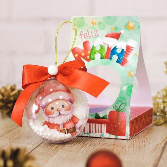 Bola de Natal Acrílica Personalizada com Embalagem