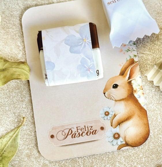 Card com Chocolate Páscoa