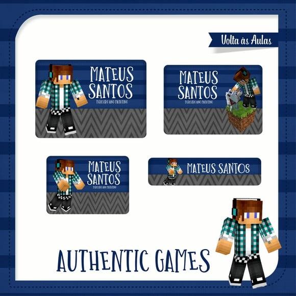 Etiqueta Escolar Authetic Games