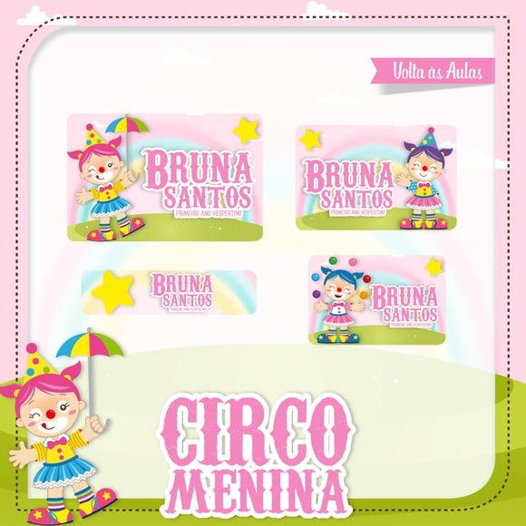 Etiqueta Escolar Baby Circo Menina