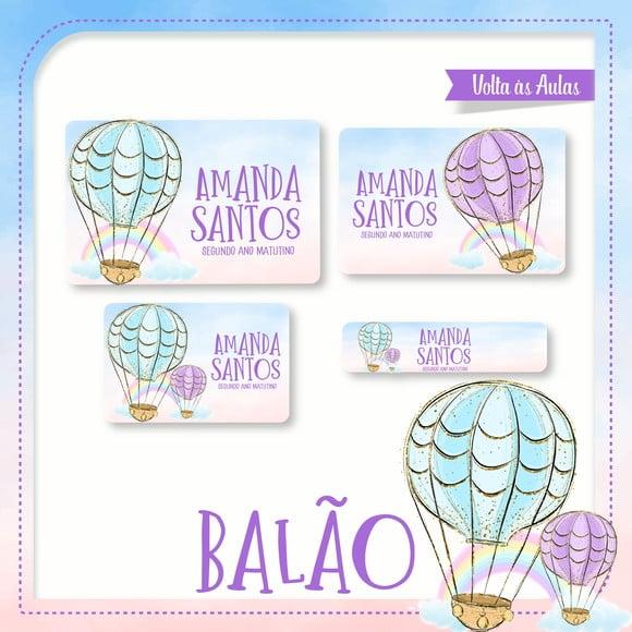 Etiqueta Escolar Balão