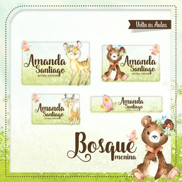Etiqueta Escolar Bosque Menina