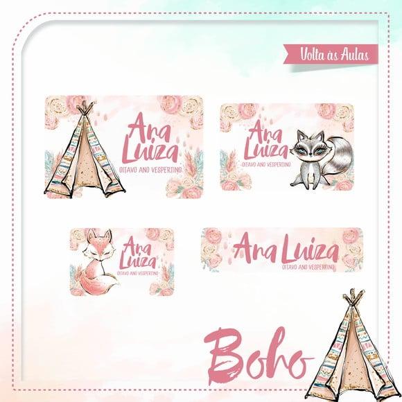 Etiqueta Escolar Boho