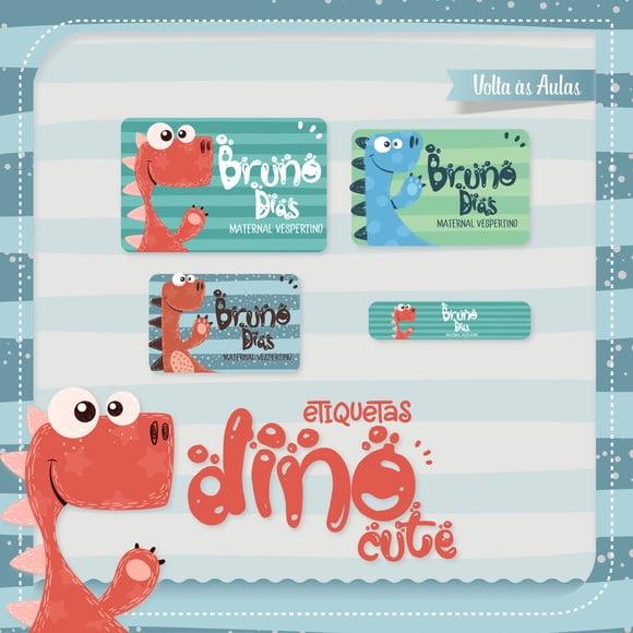 ETIQUETA ESCOLAR DINOSSAUROS