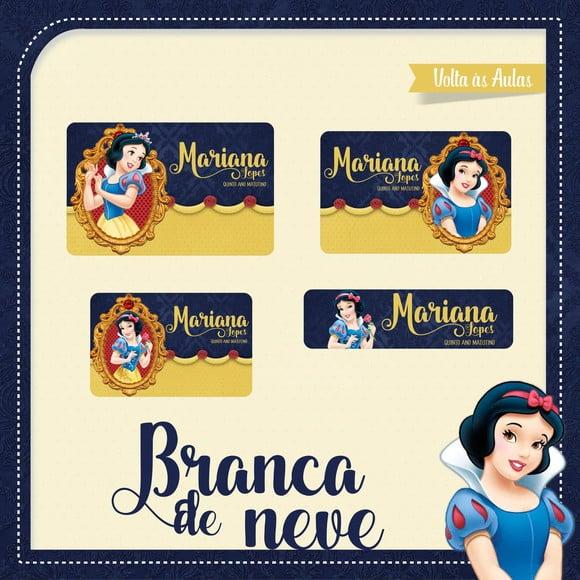Etiqueta Escolar em Vinil Branca de Neve
