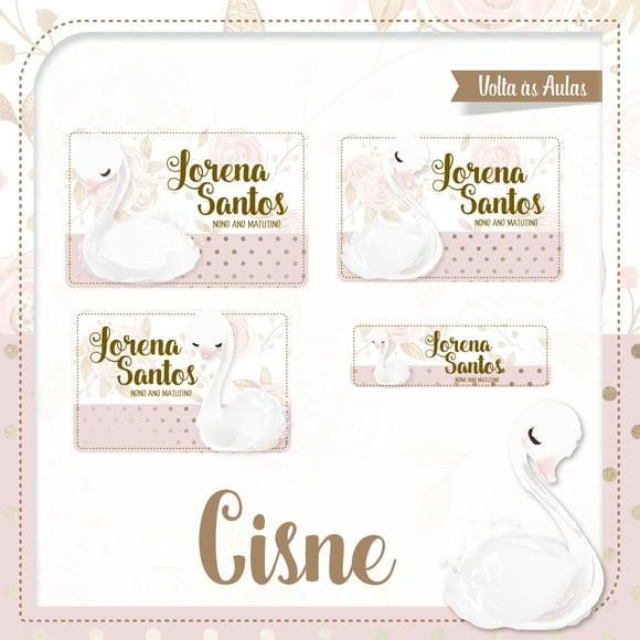 Etiqueta Escolar em Vinil Cisne