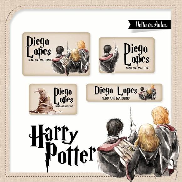Etiqueta Escolar em Vinil Harry Potter