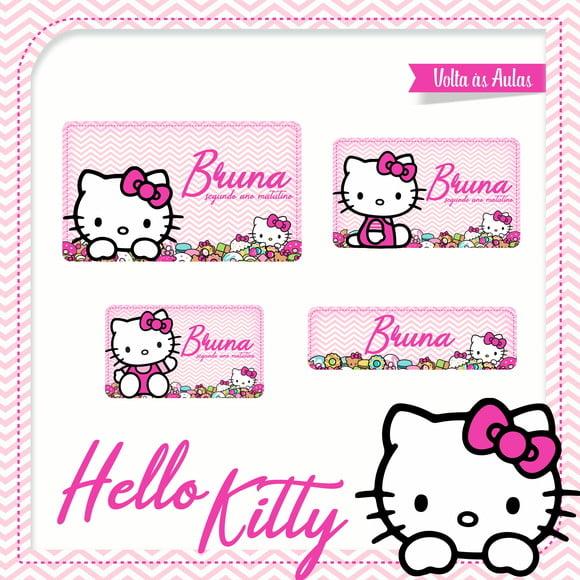 Etiqueta Escolar em Vinil Hello Kitty