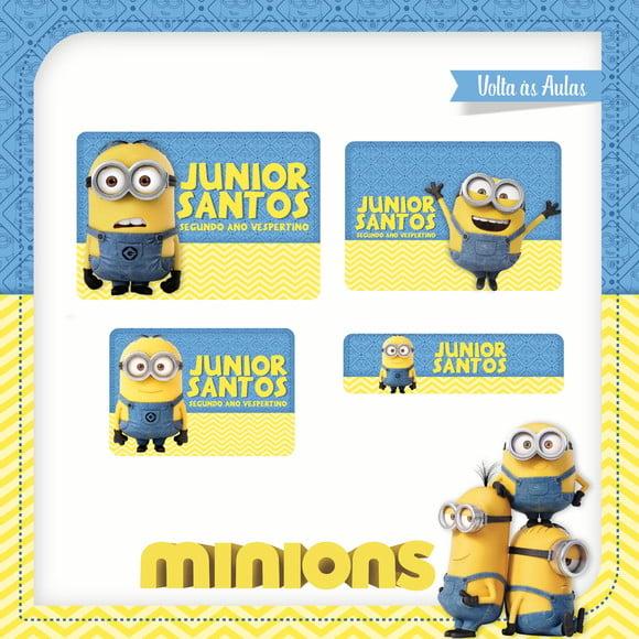 Etiqueta Escolar em Vinil Minions