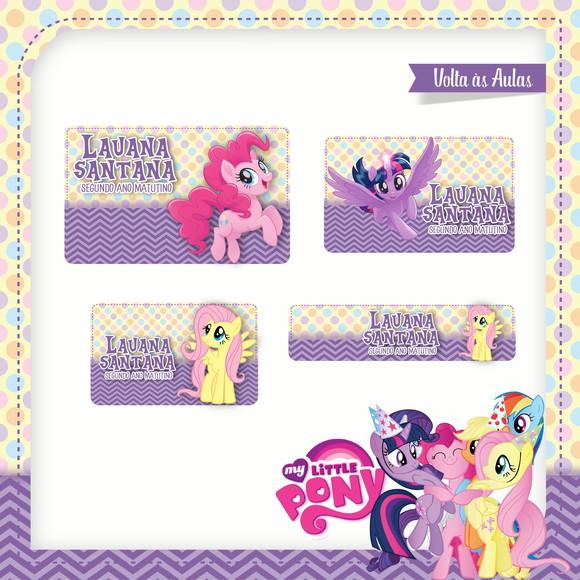Etiqueta Escolar em Vinil My Little Pony