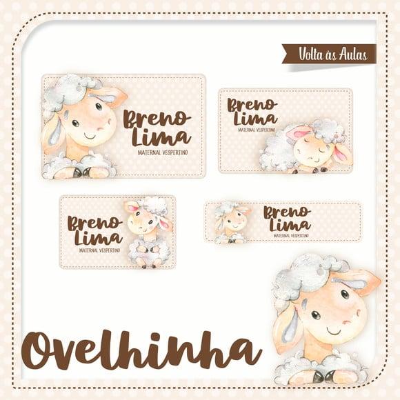 Etiqueta Escolar em Vinil Ovelhinha
