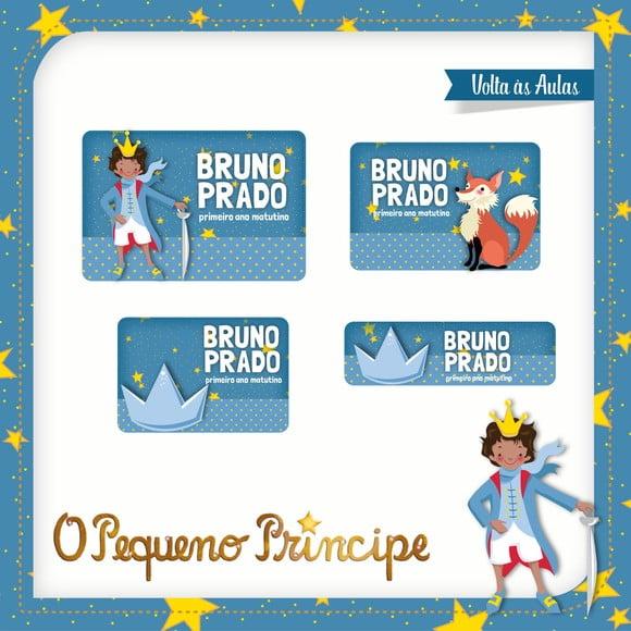 Etiqueta Escolar em Vinil Pequeno Príncipe