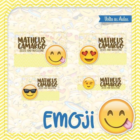 Etiqueta Escolar Emoji