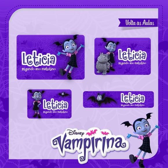ETIQUETA ESCOLAR EM VINIL VAMPIRINA
