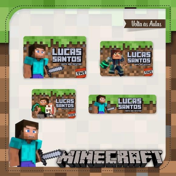 Etiqueta Escolar Minecraft