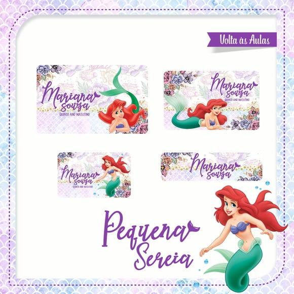 Etiqueta Escolar Pequena Sereia