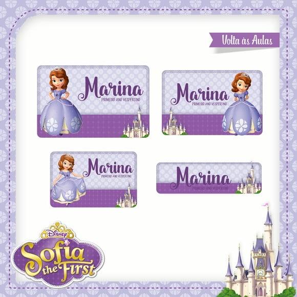 Etiqueta Escolar Princesa Sofia
