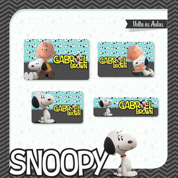 Etiqueta Escolar Snoopy