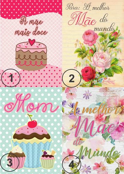 Kit Caderno de Receitas + Bloquinho Dia das Mães
