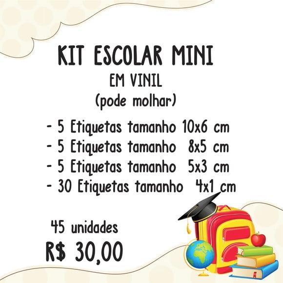 Kit Etiqueta Escolar em Vinil Mini