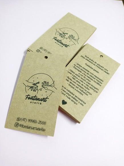 Tag Kraft Frente e Verso 5cm x 9cm